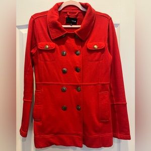 HURLEY Buttoned Red Coat Small